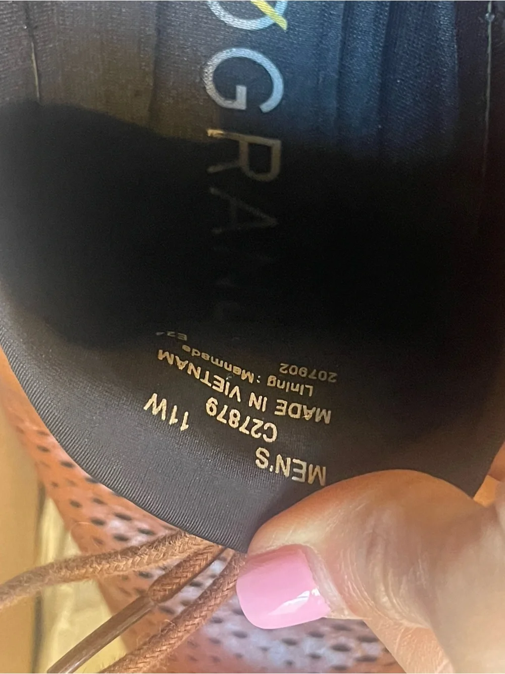 Cole Haan Men's Brown Perforated Leather Sneaker